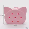 Nuevo Monedero de Silicona con Forma de Gato Agujero Decorativo DIY Bolsa de Almacenamiento Estuche para Auriculares Colgante para Llavero Bolsa Venta al por Mayor