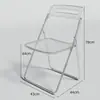 Mesa Plegable de Acrílico Transparente Escritorio Portátil para Oficina Estudio Mesa y Silla Combinación Nórdica Dormitorio Hogar Celebridad de Internet