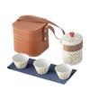 Conjunto de Chá de Viagem Portátil, Conjunto de Chá Kung Fu Rápido para Exterior, Conjunto Pequeno, Bule Portátil, Lembrancinha de Negócios