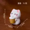 Lindo Gatito Barista Lindos Granos Juguetes de Comida en Miniatura Figuras de Resina Adornos DIY Paisaje de Micro Paisaje Pequeños Adornos