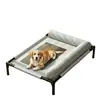 Cama de viagem para animais de estimação respirável e fresca para todas as estações de verão, à prova de umidade, destacável e lavável, elevada do chão, para cães e gatos de pequeno e médio porte