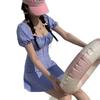 Novo Maiô com Saia Floral Pequena Estilo Francês da Coreia para Mulheres com Mangas Bufantes Doces para Cobrir a Pele, Visual Conservador e Emagrecedor Fonte Termal Estudantil