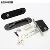 Cerradura de Puerta Corredera de Aleación de Zinc con Manija Invisible Empotrada para Dormitorio, Cocina, Baño, Gancho Cerradura para Puerta Corredera de Madera