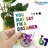 Electrochapado Arcoíris 12 pulgadas*12 pulgadas PVC Autoadhesivo Rejilla para Ventana de Vidrio Logo Publicitario Pegatina Instantánea Personalizada para Coche