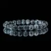 Pulsera elástica de cuentas de piedra natural más vendida en Amazon, pulsera con anillo único de piedra negra brillante, temperamento europeo y americano, joyería transfronteriza
