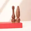 Masajeador de Madera de Sándalo con Forma de Cuerno de Flor de Loto para Masaje de Puntos de Acupuntura Ocular, Masaje Facial para Despejar Meridianos, Palo de Madera de Sándalo Morado para Estirar Tendones