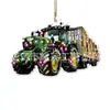 Decorações de Árvore de Natal Personalizadas para Tratores Transfronteiriços Pingentes Planos de Acrílico Enfeites de Presente para o Natal