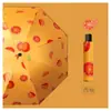 Paraguas Plegable de Frutas Lluvia Negro Protección Solar Protección UV Paraguas de Sol Paraguas de Doble Uso Paraguas de Sol para Mujer