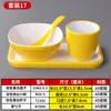  Vajilla creativa de imitación de porcelana nórdica, vajilla de melamina para hotel, juego de mesa comercial de dos colores, juego de cuatro piezas: tazón, plato, taza, palillos