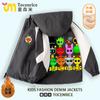 Nueva Chaqueta de Invierno a Prueba de Viento Sprunki Rhythm Box Transfronteriza para Niños con Capucha y Cremallera Forrada de Polar Moda 8