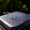 Nuevo Marco de Lentes de Prescripción Minimalista de Moda Ultraligero Sin Marco Estilo de Negocios Marco Cuadrado para Hombres Lentes Sin Graduación