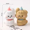 Día de San Valentín Chino 2025 Dibujos Animados Pegamento Blando Decoraciones para Pasteles Pareja Oso Lindo Conejito Cachorro Adornos para Vestir