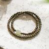 Pulsera de cuentas finas de sándalo verde de 4 mm, sencilla, de jade Hetian, estilo antiguo, fresca, de hada, de sándalo, artística para mujer