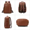 Mochila executiva masculina de couro genuíno de grande capacidade, portátil para passeios e viagens, disponível para fornecimento direto transfronteiriço e em estoque