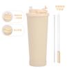 Nuevo Modelo 2026 Taza Térmica de Gran Capacidad 830ml con Asa Conveniente y Popote Desplegable, Taza con Popote de Agujero Grande
