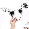 Tiara de Halloween engraçada tiara de borboleta preta tiara feminina ramo abóbora acessórios para cabelo decorações de Halloween grampo de cabelo