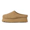 Sapatos Birkenneth Plataforma Couro Genuíno Sapatos Meia-Toe 2024 Novos Sapatos Birkenneth Retro Macios Confortáveis Curtos Elevados
