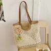 Bolsas Tejidas Transfronterizas para Mujer Verano 2026 Nuevo Bolso de Hombro Único para Vacaciones en la Playa Versátil Gran Capacidad Bolso Tote para el Trabajo