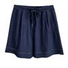 Conjunto de Verano Talla Grande Casual Cintura Elástica con Cordón Shorts con Abertura Versátiles Shorts de Tiro Alto hasta la Rodilla 7468
