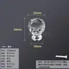 Puxador de Bola de Cristal Transparente Broca Diamante Ornamento Caixa Gaveta Vidro Puxador Porta de Armário Acrílico Puxador Furo Único