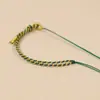 Pulsera de Media Cuenta y Media Cuerda Tejida a Mano, Nueva Tendencia Nacional Cuerda de Mano Semi-Terminada, Pulsera Original Pulsera de Cuentas DIY