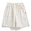Bermuda Cargo de Bolso Grande Estilo Rua Coreana Masculina Masculina Verão 2025 Novo Estilo Japonês Retrô Solta Casual Calça de Cinco Pontos