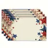 Amazon Transfronterizo Día de la Independencia de EE. UU. 250 Aniversario Mantel Individual Nueva Bandera Decoración de Mesa Esterilla Aislante Térmico Posavasos