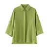 Traje de camisa y pantalón de manga larga holgado informal de dos colores para mujer, verano 2024, transfronterizo de Europa y Estados Unidos, K71253