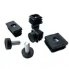 Diámetro 20 base ajustable para soporte de exhibición base ajustable en altura hardware de pie irregular tapón de tuerca de pie ajustable de plástico