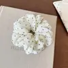 Scrunchie de Verão Estilo Coreano com Renda e Bolinhas Preto e Branco Gentil Super Fada Fofo Prendedor de Cabelo Prendedor de Rabo de Cavalo Acessórios de Cabelo