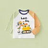Camiseta de manga larga para niños, primavera y otoño, algodón puro, ropa para niños y niñas, tops de bebé, camisa de bebé, ropa exterior, clase A