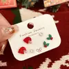 Serie de Pendientes de Clip Navideños ~ Otoño e Invierno Nuevos Pendientes de Árbol de Navidad Estrella Pendientes Sentido Avanzado Explosiones Pendientes de Moda