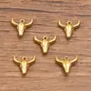 4 Tipos de Accesorios para Joyería de Acero Inoxidable 304, Galvanizado en Oro Real en Horno, Colgante con Forma de Animal Vaca, Cerdo, Escorpión, Gecko