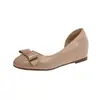 Zapatos Mary Jane planos y delicados de estilo francés para mujer, novedad versátil elegante otoño 2026, lazo, punta redonda, poco profundos, de un solo color