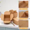 Caixa de almoço com embalagem de papel kraft, caixa de embalagem descartável comercial à prova de óleo para levar, caixa de frango frito estilo coreano, caixa de lanches fritos