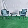 Juego de Mesa y Sillas de Ocio al Aire Libre al por Mayor, Juego de Tres Piezas para Balcón, Jardín, Hotel, Patio, Mesas y Sillas Tejidas para Interiores y Exteriores