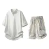 Camiseta curta da moda estilo americano, shorts de trabalho casuais de verão de alta qualidade tie-dye, conjunto esportivo da moda estilo americano