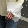 Anel de Cabelo Grande de Rede de Cetim com Pérolas Brancas Estilo Coreano para Mulheres Estilo Preguiçoso de Alta Qualidade Super Grande Acessório de Cabelo Prendedor de Cabelo Novo