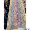 Vestido de Novia Europeo y Americano DIY Bordado Lentejuelas Tejido de Malla Lentejuelas de Novia Tejido de Encaje