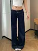 Jeans Retro Americanos de Doble Cintura Micro-Campana para Mujer, Estilo Primavera/Otoño, Nicho, Adelgazantes, Versátiles, Pantalones de Pierna Recta de Tiro Bajo