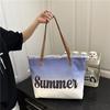 2025 Nova Bolsa de Franjas de Grande Capacidade Bolsa de Praia Bolsa Tote de Ombro Feminina Bolsa Casual Popular Deste Ano Popular Mulheres