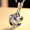 Collar de Flores para Mujer Collar Corto Clavícula Corea Nuevo Joyería de Plata Colgante de Cristal Chung Mei Joyería al por Mayor