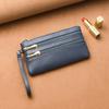Carteira Transfronteiriça Feminina Longa de Couro Macio Texturizado Bolsa Clutch Grande Capacidade Bolsa de Armazenamento Bolsa de Moedas com Zíper Bolsa para Celular
