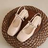 Sandalias Descubiertas para Mujer 2025 Verano Nuevo Punta Redonda Moda Perla Versátil Tacón Grueso Cómodos Zapatos Mary Jane