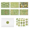 Hk066 Cartão de Cumprimentos com Padrão Retrô, Cartão de Bênção para Adultos, Cartão Decorativo de Vinha com Flores Pequenas, Cartão de Cumprimentos com Envelope