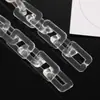 17*27mm hebilla de cadena acrílica transparente material para accesorios de joyería DIY llavero bolsa carcasa de teléfono móvil