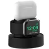 Soporte para Cargador de Apple Watch - iWatch AirPod 2 en 1 Soporte de Carga Holder Dock Compatible con Todas las Series de Apple Watch 10 9 8 Ultra2 Ultra SE2 7 6 SE 5 4 3 2 y AirPods 1/2/3/Pro