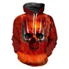 Suéter con capucha de punto cruzado para hombre, serie de otoño 2024, europeo y americano, estampado digital, para Halloween