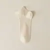Meias de Seda para Mulheres, Comprimento até o Meio da Panturrilha, Ultrafinas para Primavera e Verão, Antiodor, Absorventes de Suor, Respiráveis, Meias Curtas, Meias de Algodão Femininas de Cano Curto