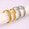 Pulsera de Circonitas Apiladas Multicapa de Nicho de Personalidad Transfronteriza Moda Combinable Acero Titanio Chapado en Oro Pulsera Abierta Europa y América
